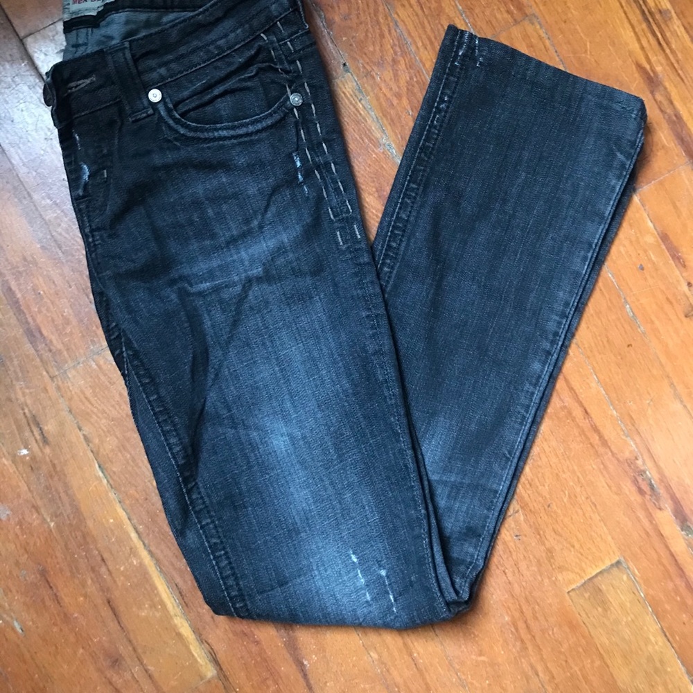 MEK Denim black straight leg jeans